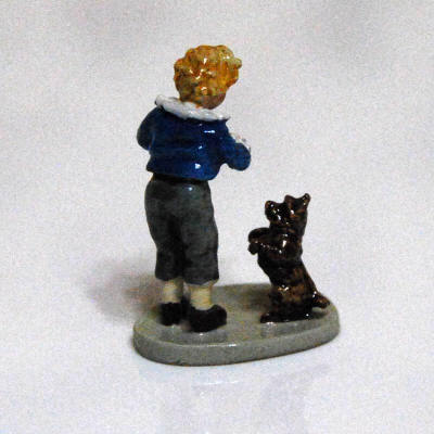 Small Boy with Dog by David Winter