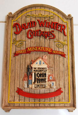 David Winter Cottages Plaque