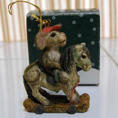 Stable Mouse Ornament by David Winter Studio